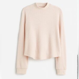 Madewell Waffle-Knit Long-Sleeve Crewneck Tee size Medium